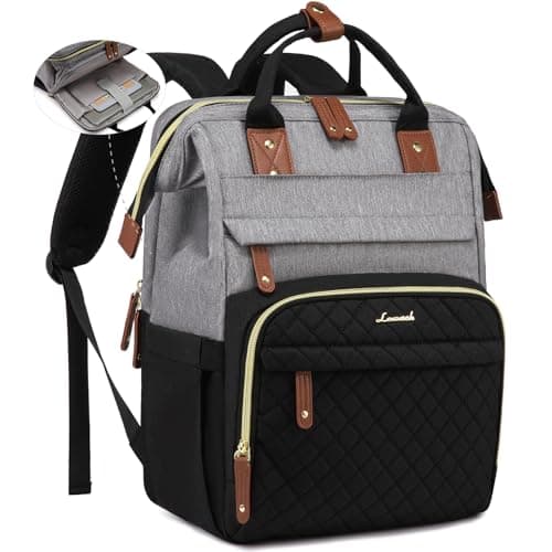LOVEVOOK Laptop Backpack for Women, 17.3'' Waterproof Nurse Bag Teacher Work Backpack Purse for Women, Travel Computer Backpack for College Office Business Ladies - Image 1