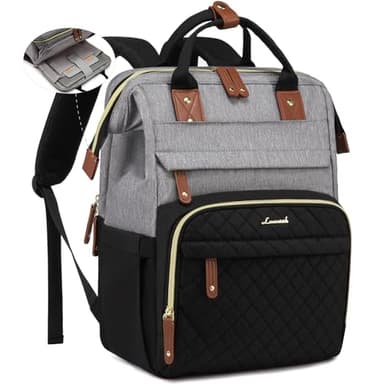 LOVEVOOK Laptop Backpack for Women, 17.3'' Waterproof Nurse Bag Teacher Work Backpack Purse for Women, Travel Computer Backpack for College Office Business Ladies - Image 1