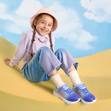 DREAM PAIRS Girls Shoes Kids Tennis Sparkle Ease Running Athletic Lightweight Sneakers for Little/Big Kids Toddler,Size 13 Little Kid,Navy/Purple/Blue,SDRS2411K - Image 5