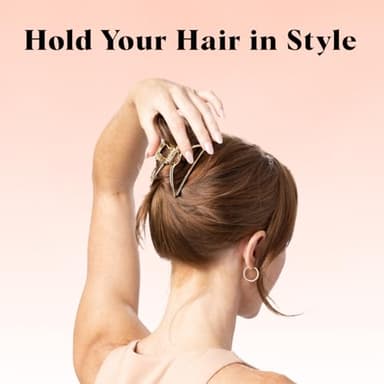 Kitsch Metal Hair Clips for Women - Durable & Elegant Metal Claw Clips, Perfect for Everyday Use & Special Occasions | Ideal Gifts for Women - Gold & Hematite - 4 Pieces - Image 5