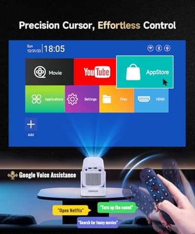 【Auto Focus&1080P】Magcubic Mini Smart Projector with 4K Support, Portable Projector with Wifi and Bluetooth, 5W Speaker, Built in Apps, Voice Control, Outdoor Movie Projector - Image 6
