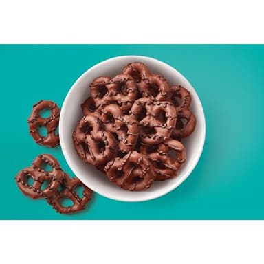 HERSHEY'S Milk and Dark Chocolate Covered Dipped Pretzels Bag, 8.5 oz - Image 6