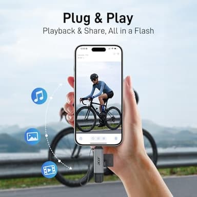 acer SD Card Reader USB C, Dual Slots USB 3.0 Type C to Micro SD Card Adapter, Memory Card Reader for MicroSD, SDHC, SDXC, Compatible with Laptop, PC, iPhone16/15, MacBook Pro/Air, iPad Pro, Android - Image 4