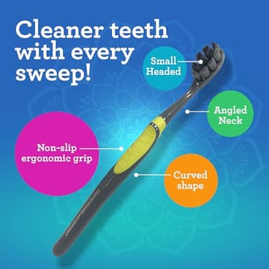 GuruNanda Butter on Gums Charcoal Toothbrush - 8000+ SoftexTM Bristles for Sensitive Teeth & Gums, Aids in Teeth Whitening, Extra Soft (6 Count) - Image 4