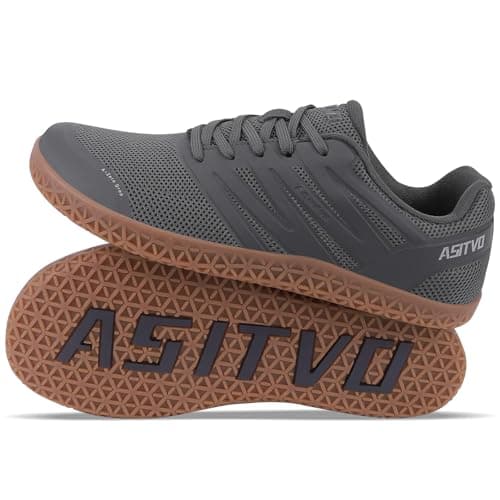 ASITVO Wide Men's Barefoot Zero Drop Sole Minimalist Width Toe Box Walking Shoes Sneakers Size 11 TPU No-Sew Upper Cross-Trainer Casual Shoes Dark Grey 45 - Image 1