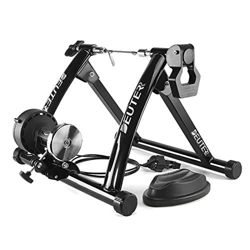 Bike Trainer, Magnetic Bicycle Stationary Stand for Indoor Exercise Riding, 26-29" & 700C Wheels, Quick Release Skewer & Front Wheel Riser Block Included - Image 1