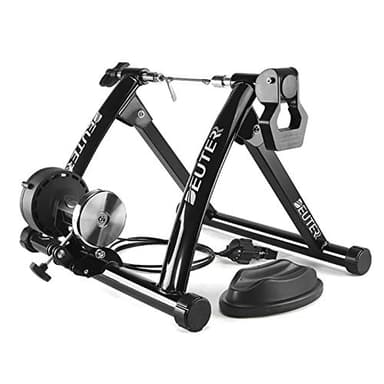 Bike Trainer, Magnetic Bicycle Stationary Stand for Indoor Exercise Riding, 26-29" & 700C Wheels, Quick Release Skewer & Front Wheel Riser Block Included - Image 1
