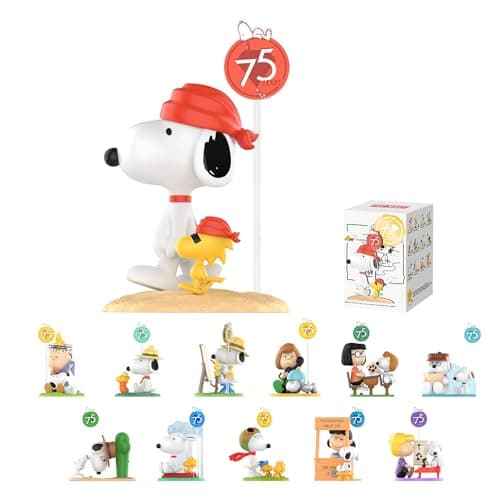 POP MART Peanuts 75th Anniversary | Snoopy Comic Life Series Blind Box Figures, Random Design Action Figures Collectible Toys Home Decorations, Holiday Birthday Gifts for Girls and Boys, Single Box - Image 1