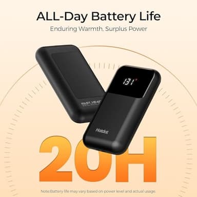 Hand Warmers Rechargeable 2 Pack, 4 Heat Levels (104–131°F), Real-Time Temp & Battery Display, Electric Hand Warmers, Fast Heating, Fits in Gloves/Pocket, Gifts for Women & Men - Image 6