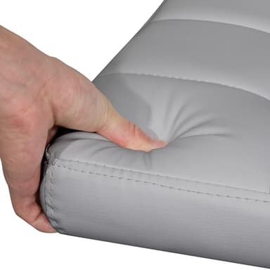 Yaheetech Bar Stools Set of 4, PU Leather Adjustable Barstools, Modern Counter Stools with Back and Footrest, Counter Height Barstools for Bar, Kitchen, Dining Room, Light Gray - Image 9