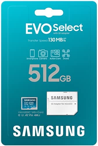 SAMSUNG EVO Select Micro SD-Memory-Card + Adapter, 512GB microSDXC 130MB/s Full HD & 4K UHD, UHS-I, U3, A2, V30, Expanded Storage for Android Smartphones, Tablets, Nintendo-Switch (MB-ME512KA/AM) - Image 6