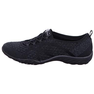 Skechers Women's Breathe-Easy-Fortuneknit Sneaker, Black Knit, 8.5 M US - Image 2