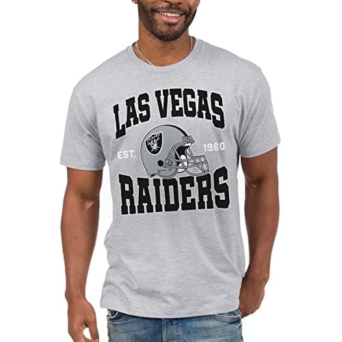 Junk Food Clothing x NFL - Las Vegas Raiders - Team Helmet - Unisex Adult Short Sleeve Fan T-Shirt for Men and Women - Size 3X-Large - Image 1