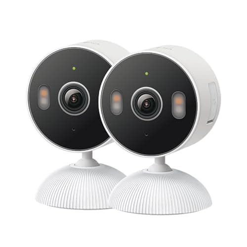 Tapo 2K 3MP Indoor/Outdoor Security Camera - Free Person/Motion/Baby Cry Detection, Color Night Vision, IP65 Weatherproof, SD/Cloud Storage, Works w/Alexa & Google Home, HybridCam (2-Pack) - Image 1