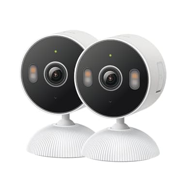 Tapo 2K 3MP Indoor/Outdoor Security Camera - Free Person/Motion/Baby Cry Detection, Color Night Vision, IP65 Weatherproof, SD/Cloud Storage, Works w/Alexa & Google Home, HybridCam (2-Pack) - Image 1