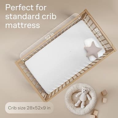Niagara Crib 3 Pack 100% Waterproof Mattress Protector, Soft Breathable Crib Mattress Protector with Deep Pocket, Mattress Pad for Toddler and Baby (52x28, White) - Viscose Made from Bamboo - Image 3