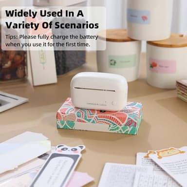 FORYAGOO Mini Printer - Portable Sticker Printer Machine, Thermal Label Maker Inkless Pocket Bluetooth Photo for Work, Life, Study Assistance, Tag Receipts, Board Game Cards - Image 3