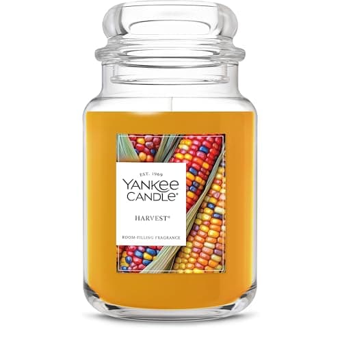 Yankee Candle Harvest, Fall Scented Candle, 22oz Large Jar with up to 150 Hour Burn Time - Image 1