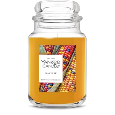 Yankee Candle Harvest, Fall Scented Candle, 22oz Large Jar with up to 150 Hour Burn Time - Image 1