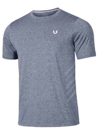 NORTHYARD Breathable 2.0™ Men's Athletic Workout Shirts Moisture Wicking Short Sleeve T-Shirt for Training Running BLUEHEATHER-M - Image 1