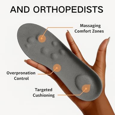 InsoleX Footstr Insoles for Kids Youth, Arch Support & Shock Absorption, Breathable Soft Foam Sole | 4D Cloud Insoles for Men & Women (2 Pairs of Orange, 6.5Y-7Y) - Image 6