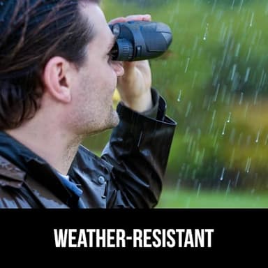 GORILLA GRIP 10x25 Compact Binoculars for Adults with Strap, Superior High Powered Clear 10X Magnification, Lightweight, Bird Watching, Hunting, Stargazing, Adjustable Eye Cups, Black - Image 7