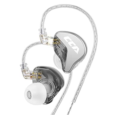 CCA CRA in Ear Monitor Headphones, Ultra-Thin Diaphragm Dynamic Driver IEM Earphones, Clear Sound & Deep Bass, Wired Gaming Earbuds with Tangle-Free Detachable Cable for Singer Musicians Drummers DJ - Image 3