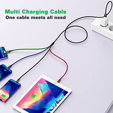 Multi Charging Cable, 10ft 2Pack Multi Charger Cable Braided 4 in 1 Multiple USB Cable Universal Charging Cord with Lightning/Type C/Micro USB Port for Cell Phones/iPhone 17 16 15/Samsung/Ps/Tablets - Image 4