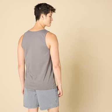 Amazon Essentials Slim-Fit Men's Tank, Grey, Large - Casual Wear - Image 3