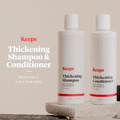 Keeps Hair Regrowth Shampoo & Conditioner Set for Fuller, Thicker Looking Hair - Thinning & Regrowth Haircare Products for Men - DHT Blocker - Infused with Biotin, Caffeine, & Saw Palmetto - Image 4