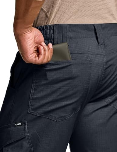 CQR Men's Flex Ripstop Tactical Pants, Water Resistant Stretch Cargo Pants, Lightweight EDC Hiking Work Pants, Dura Flex Operator Navy, 28W x 30L - Image 5