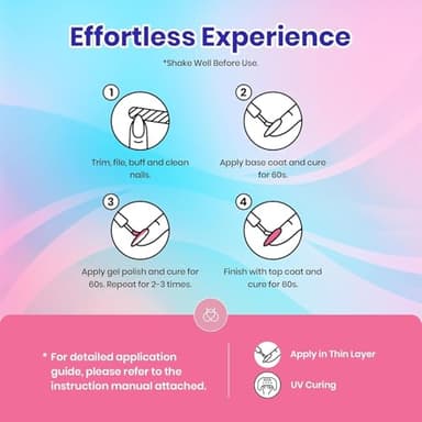 Beetles Gel Nail Polish Set, 23pcs Gel Polish Kit, 20 Colors Pink Green Blue Uv Gel Polish with Base Top Coat, All Season Manicure Tools for Beginners Nail Art Home Gift for Women - Image 6