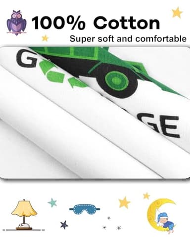 DAUGHTER QUEEN Boys Pajamas 18-24 Months Garbage Truck PJs Cotton Long Sleeve Pj Sets Baby Toddler Sleepwear Dump Truck Jammies Sleeping Clothes Outfits 18m/Mo 24m/Mth - Image 5