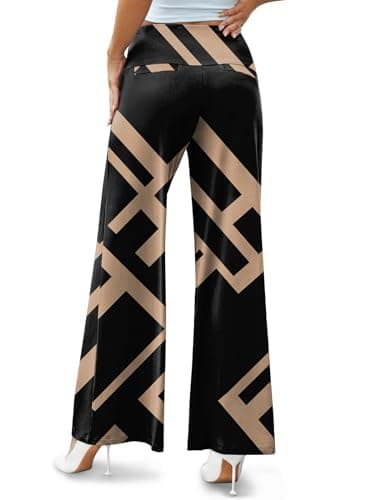 Arolina Palazzo Pants for Women Dressy Casual Wide Leg Pants for Women Stretchy Flowy High Waist Lounge Pants Trousers - Image 3