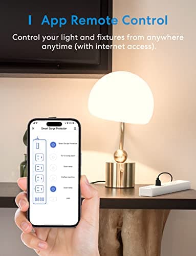meross Smart Power Strip WiFi Surge Protector Power Bar, Alexa Google Home & IFTTT Supported, Remote Control, 4 AC Outlet and 4 USB Port, 16A - Image 5
