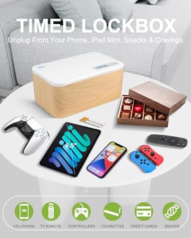 ySky Safe Timed Lock Box, Phone Lock Box with Timer Unplug from Phones, Video Games,Social Media,Snacks&Cravings, Self-Control Phone Locker Time Locking Container Storage Box for Addiction Management - Image 3