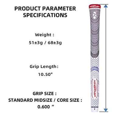 KINGRASP Premium Rubber Golf Grips 13 Pack, Anti-Slip，Super Stability,Cord Rubber, Golf Club Grips,Standard/Mid Size/Oversize, 13 Grips with All Kits - Image 3