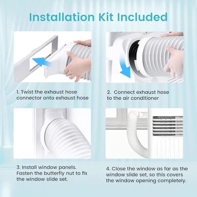 Portable Air Conditioners 10,000 BTU,Air Conditioner Portable Cooling up to 450 Sq. Ft. with Dehumidifier, Fan & Sleep Mode, 3-in-1 Standing AC with RC, 24H Timer & Window Kit for Bedroom, Office - Image 4