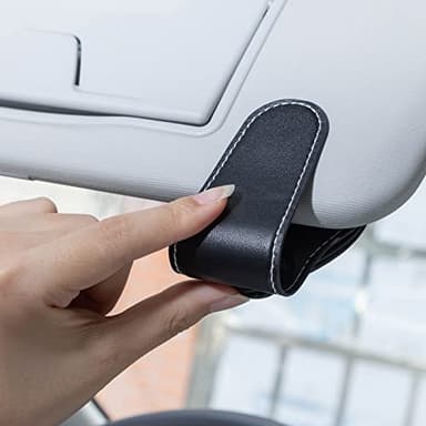 PPODKS Car Sunglass Holder, Eyeglass Holder for Mercedes Benz C E S M Serie CLK GLK GL AB AMG GLS GLE, Sunglass Hanger Mount for Car Sun Visor, Interior Accessories, Black - Image 2