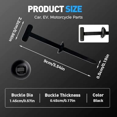 Nylon Universal Cable Tie Buckle, Heavy Duty Self-Locking Nylon Zip Ties Holder, New Multifunctional Cable Tie Buckle for Car Daily Repair (50pcs) - Image 2