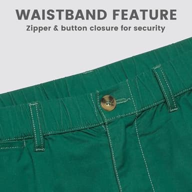 maamgic Men's Classic-fit 5.5" Cotton Casual Shorts Elastic Waistband with Multi-Pocket Daily Wear Walking Summer Outfit - Image 3