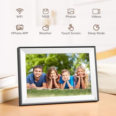 Dragon Touch Digital Picture Frame - 10.1 inch IPS Touch Screen WiFi Digital Photo Frame Display, 16GB Storage, Auto-Rotate, Share Photos via App - Image 4
