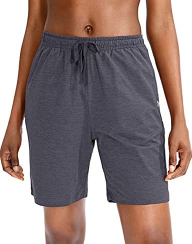 G Gradual Women's Bermuda Shorts Jersey Shorts with Deep Pockets 7" Long Shorts for Women Lounge Walking Athletic (Charcoal, X-Large) - Image 2