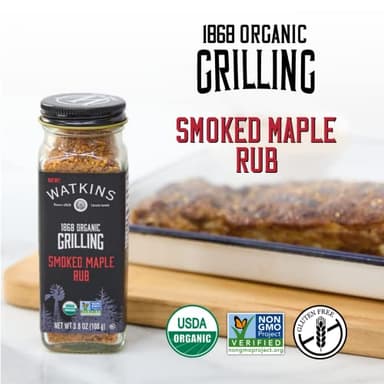 Watkins Organic Grilling Smoked Maple Rub, Non-GMO, Kosher, 3.8 Oz, 1-Pack - Image 3