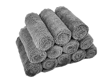 Kyapoo Baby Washcloths 12 Pack 12x12 Inches Microfiber Coral Fleece Extra Absorbent and Soft for Newborns, Infants and Toddlers-Grey - Image 5