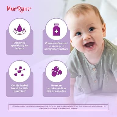 USDA Organic Nighttime Gripe Water for Babies by MaryRuth's | Herbal Blend for Little Tummies | Baby Essentials | Ages 0+ | Ginger Root | Lemon Balm | Fennel Seed | Vegan | 4 oz | 30-60 Servings - Image 6