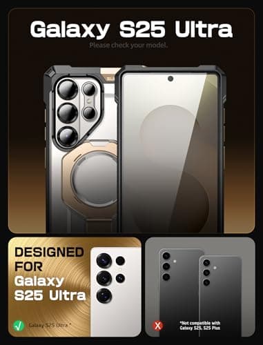 SUPCASE for Samsung Galaxy S25 Ultra Case with Stand (Unicorn Beetle Grip), [S Pen Friendly] [Compatible with MagSafe] [Military-Grade Protection] Magnetic Translucent Back Phone Case, Desert - Image 2