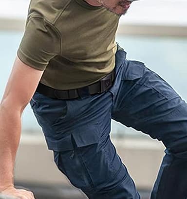 BULLIANT Tactical Belt for Men, Men Stretch Nylon Web Gift Belt 1.5"-Hiking Rigger Military Work-Quick Release(Black,36"-40" Waist Adjustable) - Image 8