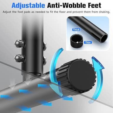 Sportsroyals Adjustable Dip Bar Station, Heavy Duty Parallette & Parallel Bars, 400LBS Stable Dip Stands for Home Gym, Calisthenics & Upper Body Workout Equipment - Image 9