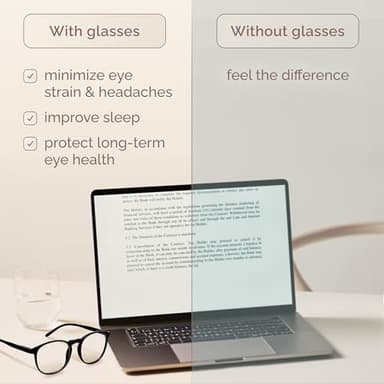 IBOANN Iconic Blue Light Glasses for Woman - Computer Glasses up to 99% Blue Light Blocking - Anti Eyestrain & UV Glare - Image 3